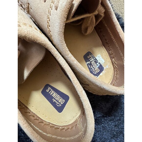 Clarks Originals Tan Suede Mens Chukka Loafers Size 7 - Picture 4 of 6